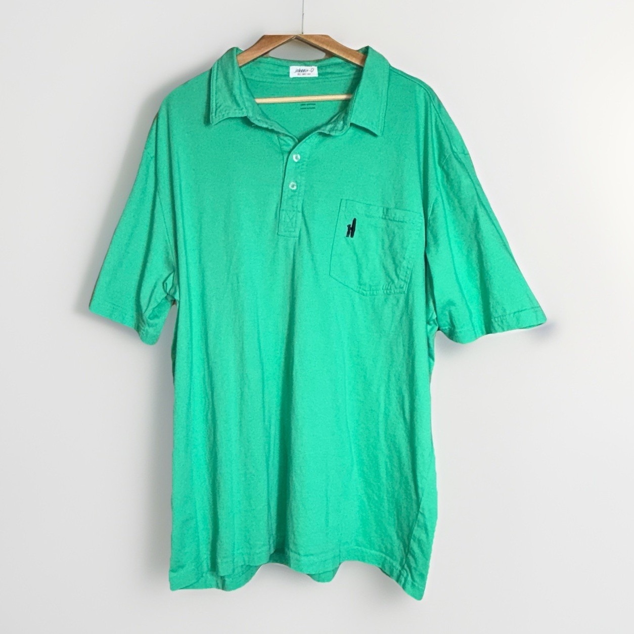 Johnnie-O West Coast Prep Cotton Casual Pocket Polo Shirt Green Men's Size Xxl